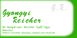 gyongyi reicher business card